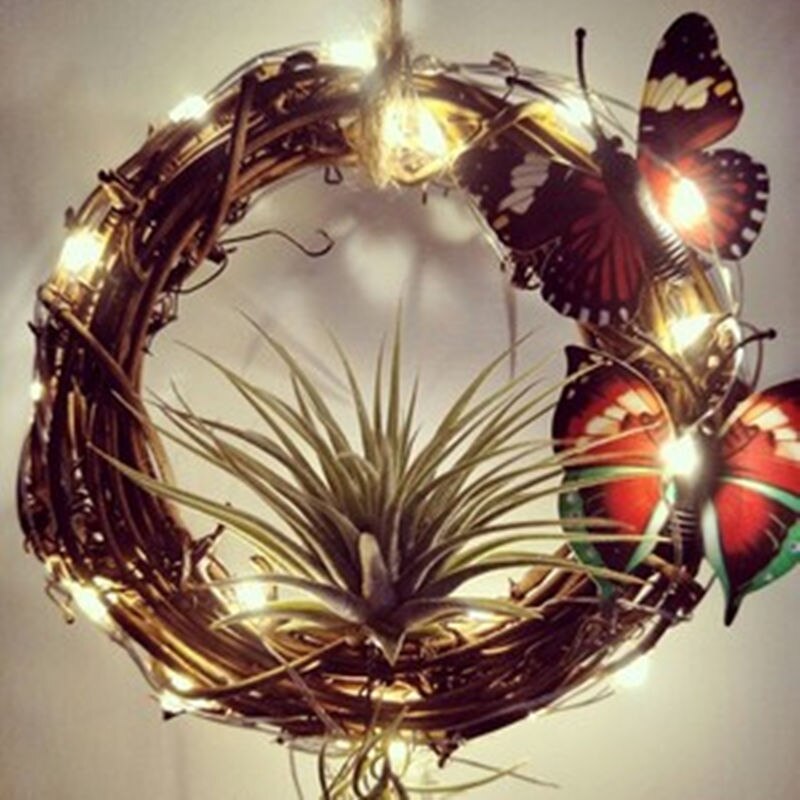 Led fairy light 2m 5m led string lys vandtæt kobbertråd drevet af  cr2032 batterier til krans jul bryllup dekoration