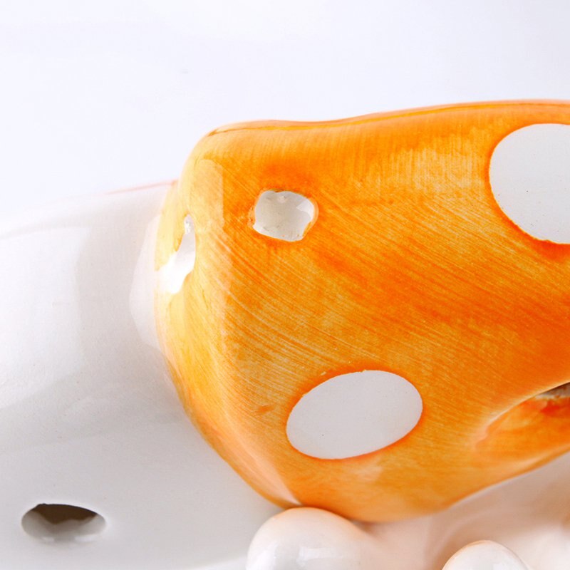 Ocarina-Colgante de cerámica con 6 agujeros para principiantes, pequeño seta de dibujos animados, 5 colores, tono Alto C, juguetes de enseñanza de recuerdo turístico, novedad de