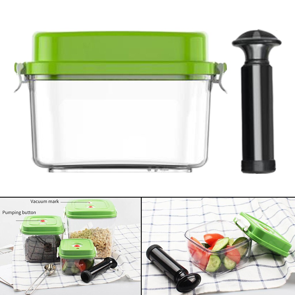 Plastic Vacuum Seal Containers Set Stackable Airtight for Marinating Food