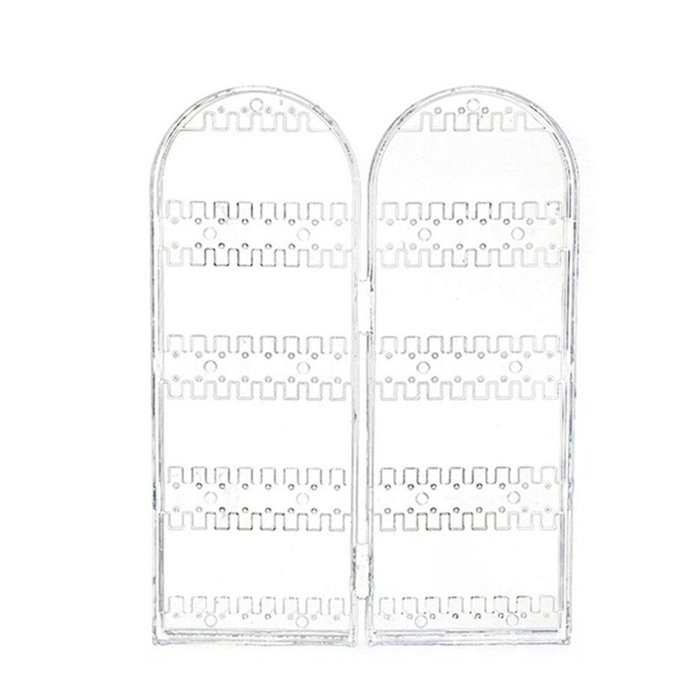 Support de boucles d'oreilles pliant avec 120 trous, nouvel arrivage, écran de rangement pour exposition de bijoux,: Transparent