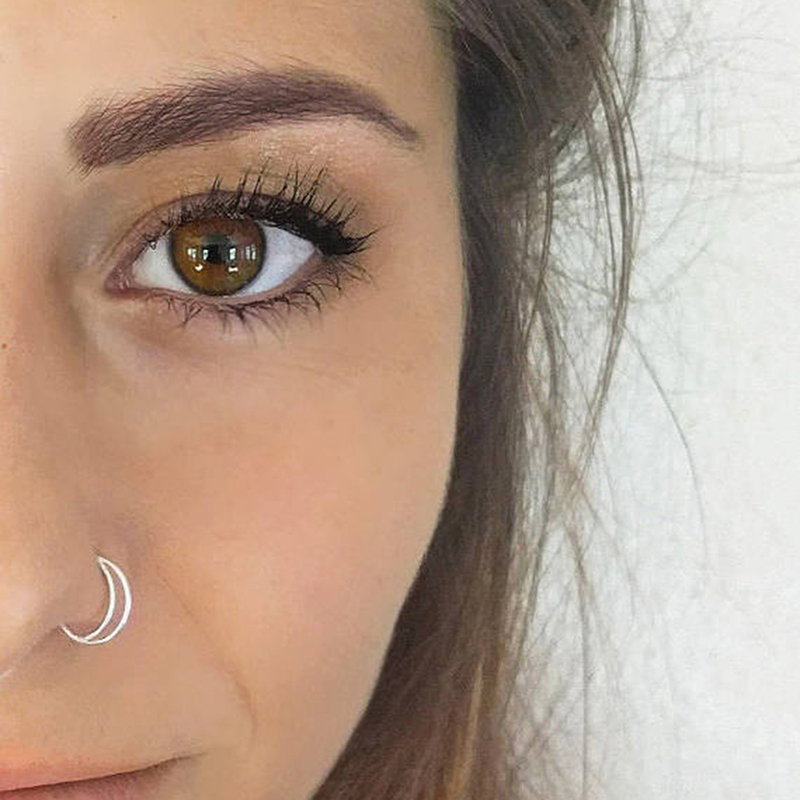 1pc titane goujon nez anneau argent or corps pince cerceau pour les femmes Septum Piercing pince bijoux