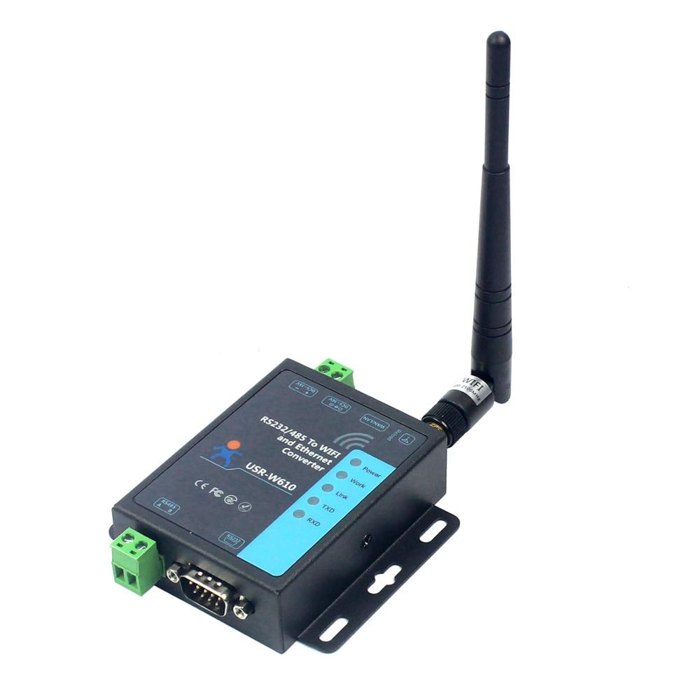 USR-W610 Seriële Wifi Ethernet Draadloze Converter RS232 RS485 Seriële Server Ondersteuning Watchdog Modbus Gateway Tcp Udp Client