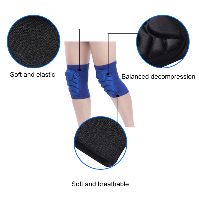 1pair Thickening Football Volleyball Extreme Sports Knee Pads Brace Support Protect Cycling Knee Protector Kneepad Rodilleras