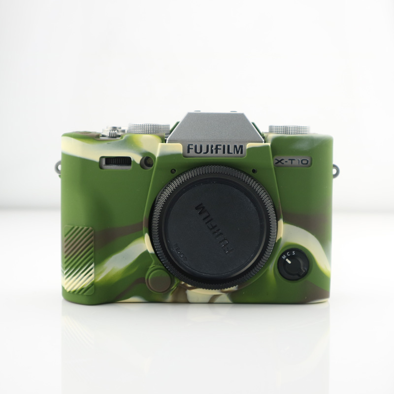 Mooie Camera Video Tas Voor FUJI Fujifilm XT10 XT-10 XT20 XT-20 Siliconen Case Rubber Camera case Beschermende Body Cover Skin: Green