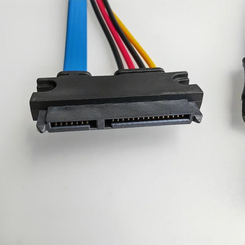 FDD 4Pin Female SATA 3.0 Male To 22Pin 7+15 Data Power Supply Integrated Cable For ITX Computer Mainboard SSD Optical Hard Drive