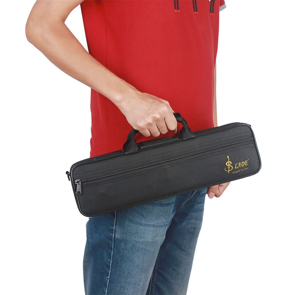 ammoon Flute Case Gig Bag Backpack Box Water-resistant 600D Foam Cotton Padding with Adjustable Single Shoulder Strap