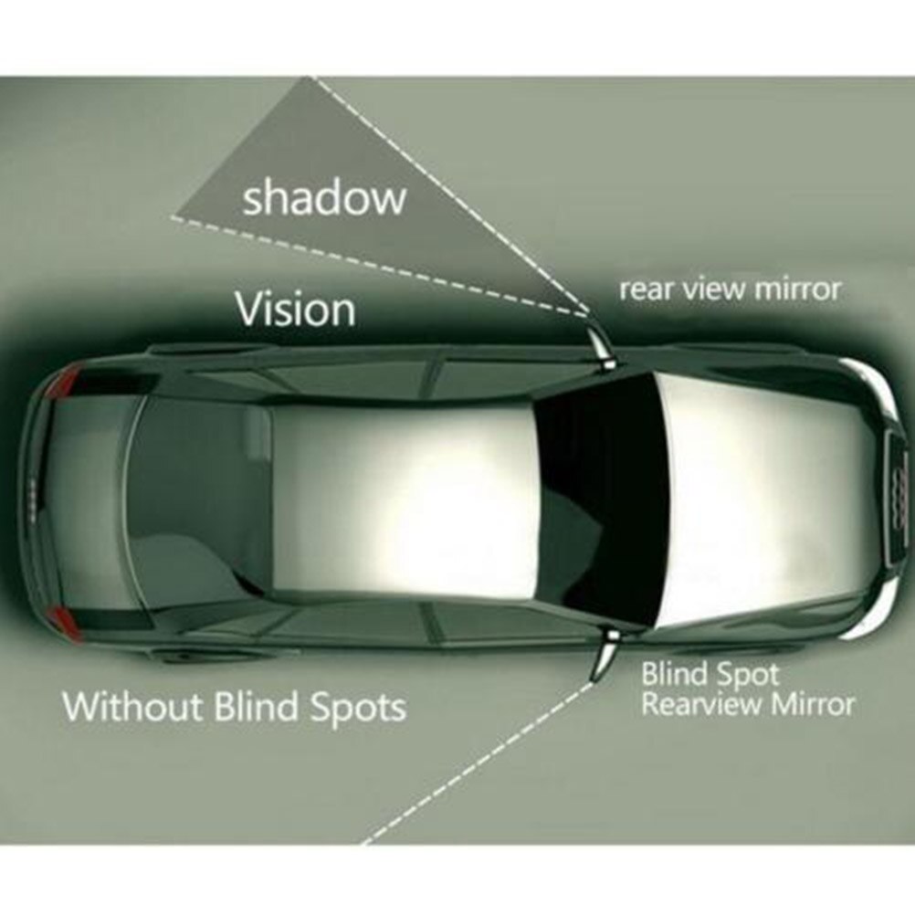 2 stk. 360 graders universal blindspot spejl bil rammeløs ultratynd vidvinkel cirkulær konveks bakspejl