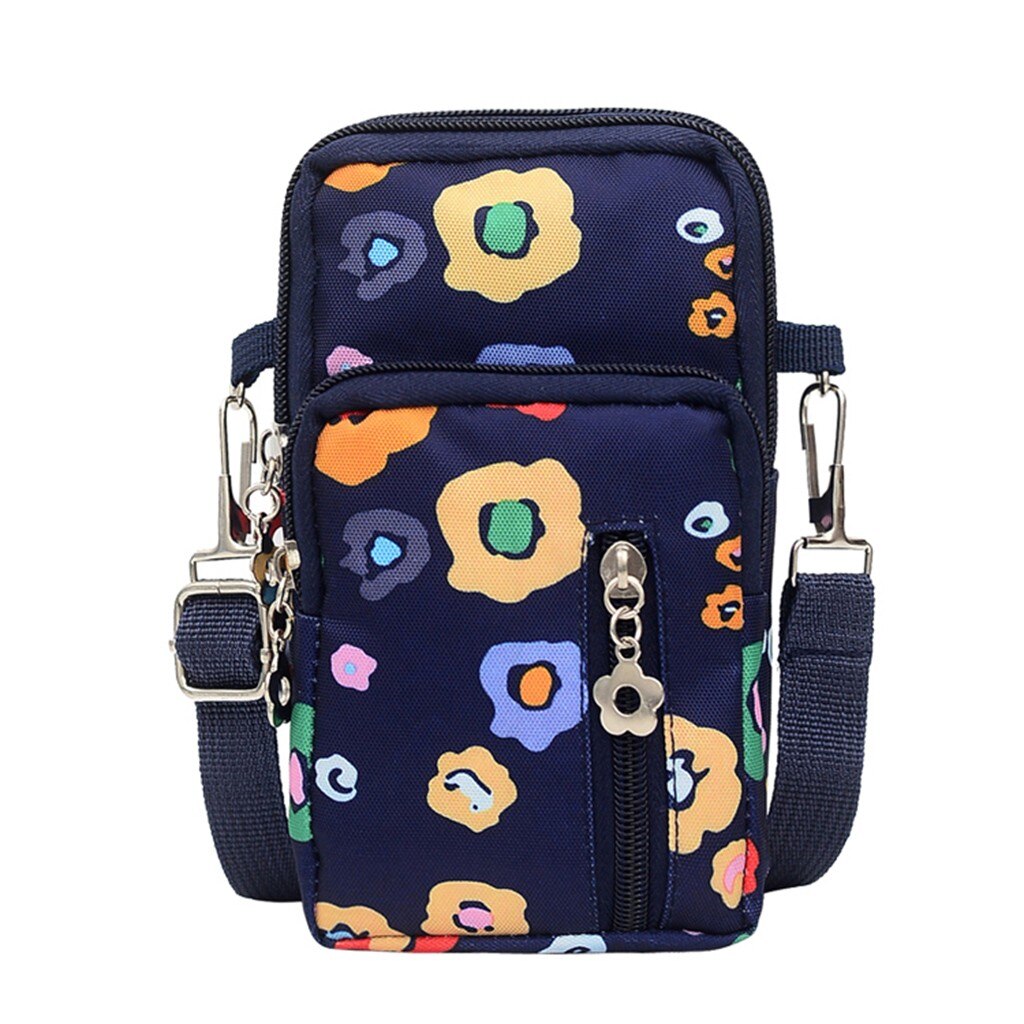 Women Crossbody Cell Phone Shoulder Bag Cellphone Bag Nylon Daily Use Card Holder Mini Summer Shoulder Bag Wallet Sac #T2P: H