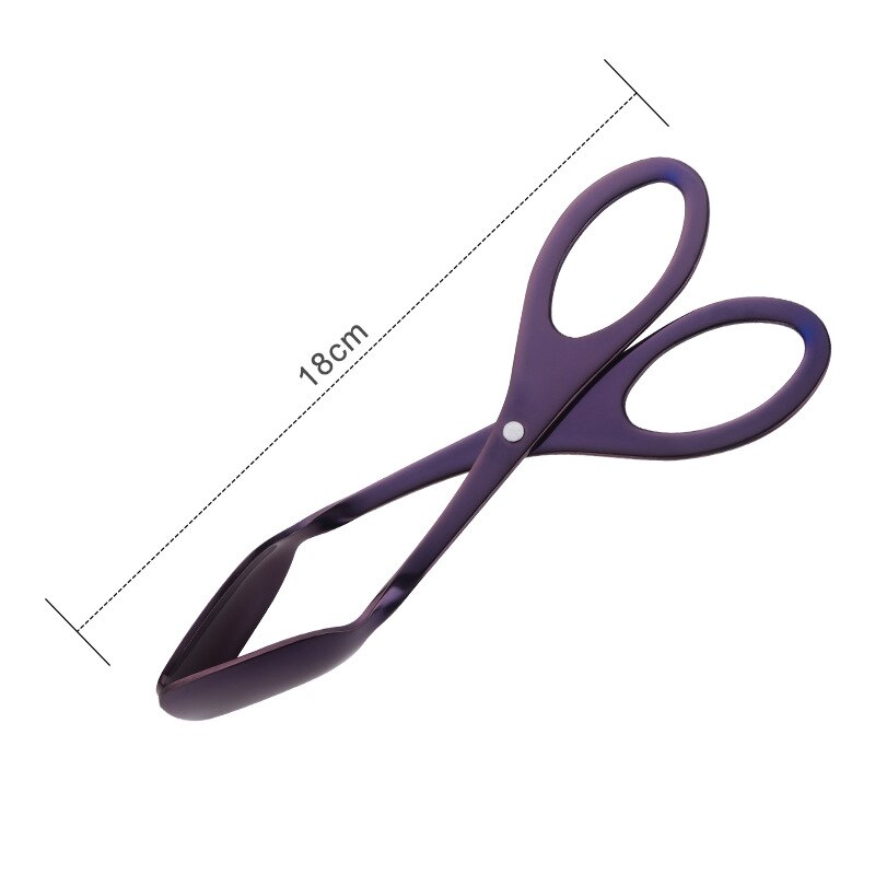 Food Tongs Stainless Steel Food Clips Barbecue Buffet Salad Scissors Egg Bread Tongs Cooking Tools Kitchen Gadgets: purple