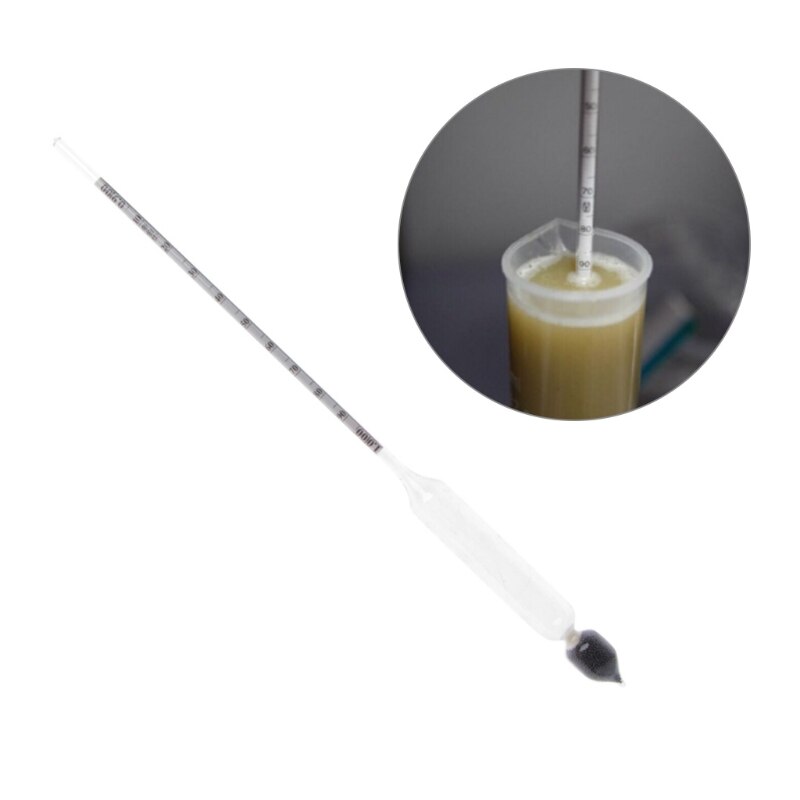 Tredobbelt hydrometer til hjemmebrygning af cider til fremstilling af øl og mjødøl