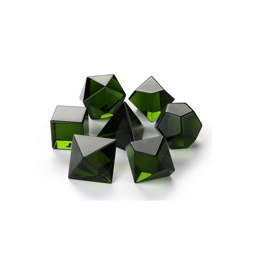 Olijf Emerald Digitale Creatieve Polyhedrale Dobbelstenen Set Running Groep Bordspel Spel Dobbelstenen Gem Polyhedrale Dobbelstenen