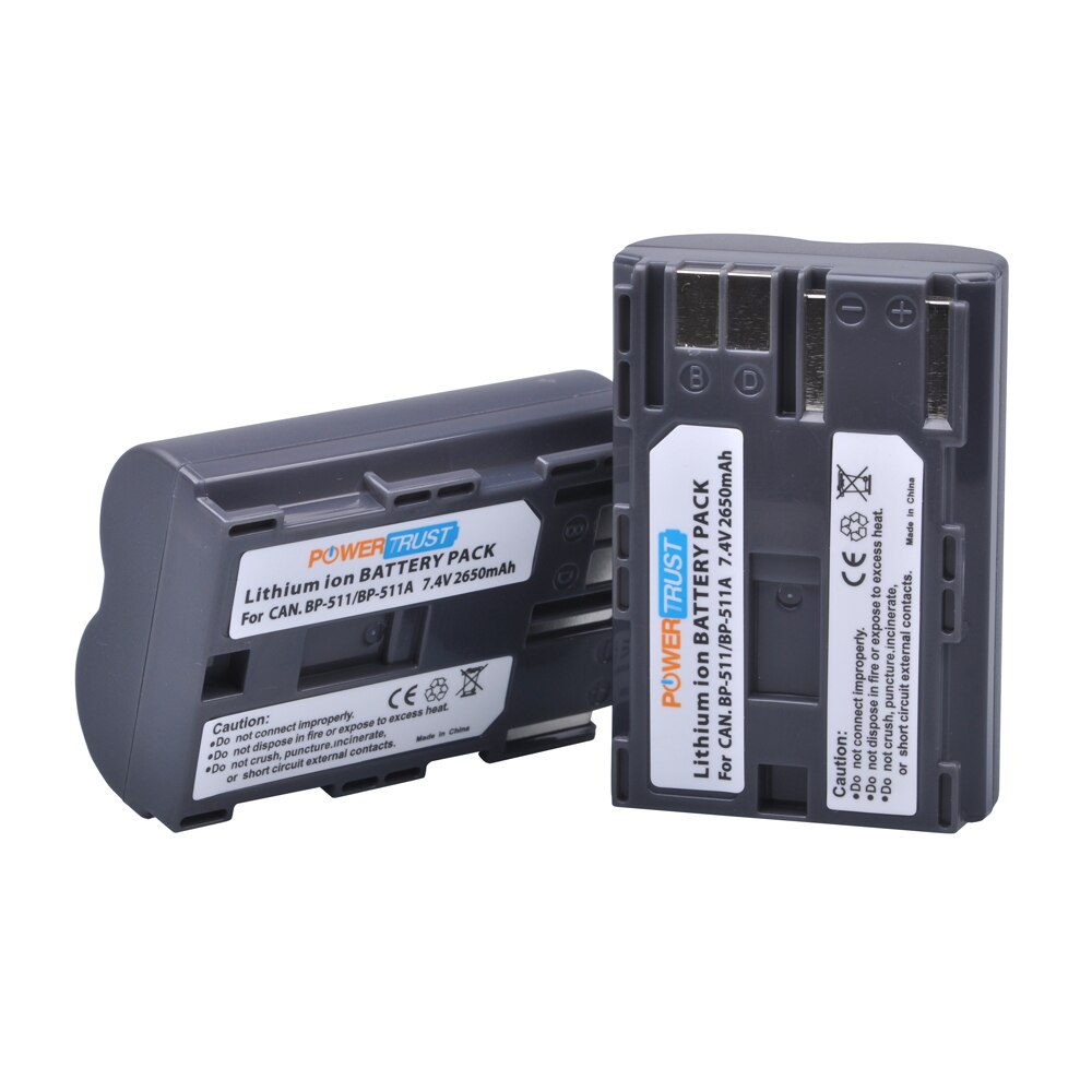 BP-511 BP-511A 2650mAh Camera Battery BP511 BP 511 For Canon EOS 40D 300D 5D 20D 30D 50D 10D D60 G6 BP 511A