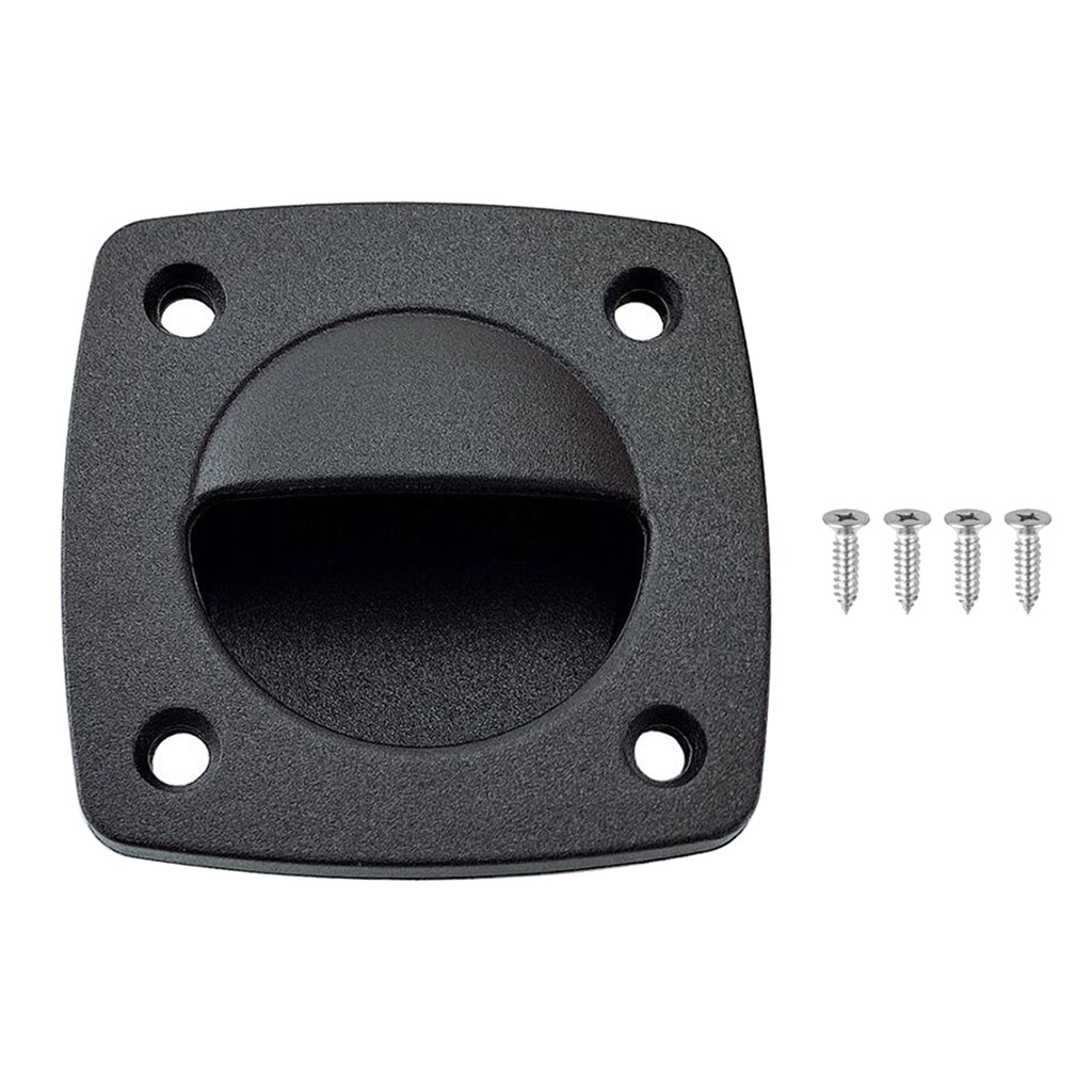 Flush Mount Pull Handle Sliding Door Cabinet Pull Boat Hatch Door Handle Black