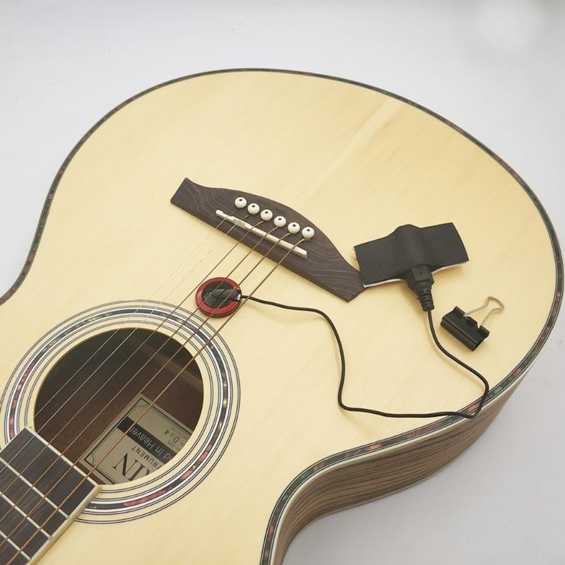 Universals Piezo -Gitarren -Mikrofon -Pickup -Clip Piezo -Kontakt Mikrofon -Pickup Elektrische Akustikgitarre Pickup Dauer