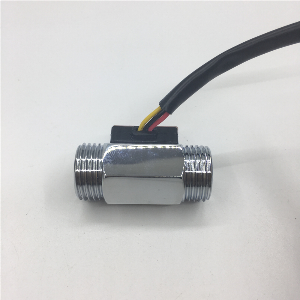 2pcs/lot aluminum alloy YF-B1 Water Flow Hall effect Pulse output NPN signal Sensor