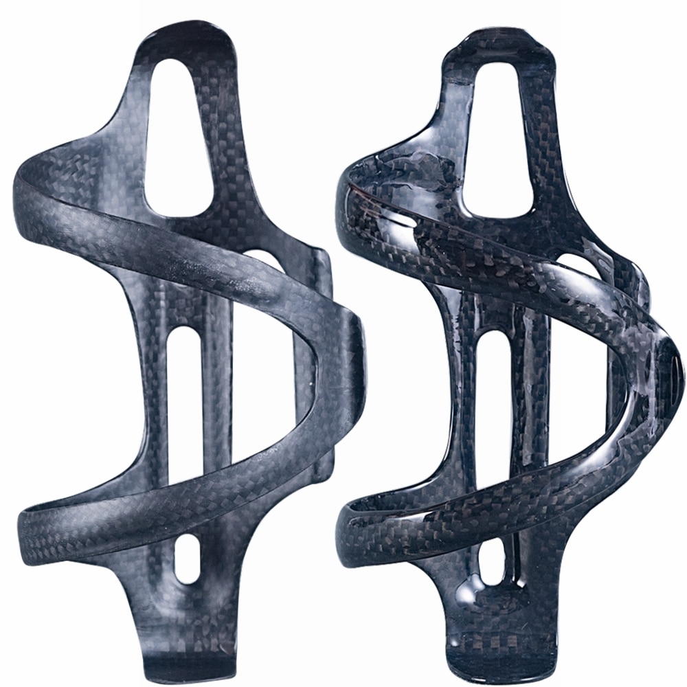 Portabotellas para bicicleta de montaña o carretera, soporte lateral de material carbono 3K de 20g mate/brillante para bebida de agua en el ciclismo