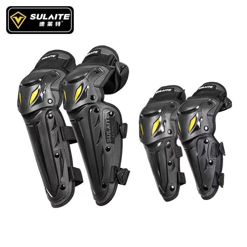 Ginocchiere per Moto ginocchiere e parastinchi regolabili per adulti, protezioni per le ginocchia equipaggiamento protettivo per ATV Moto Skateboard Skating: Avorio