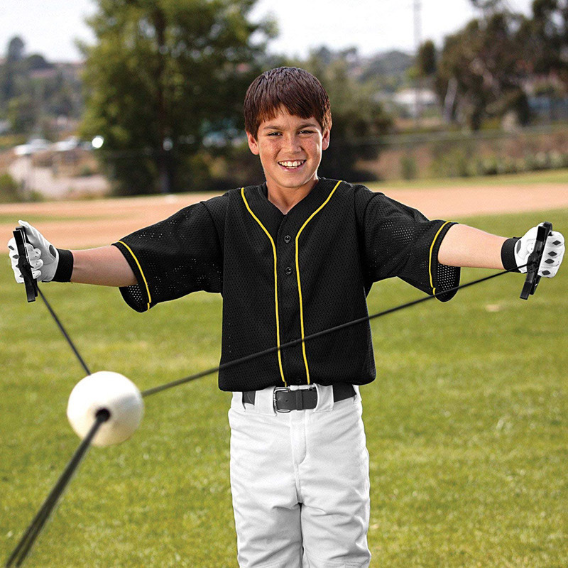 Baseball Batting Trainer Kids Portable PU Swing Training Device Practice Tool Durable Portable Baseball Practice Tool Sports