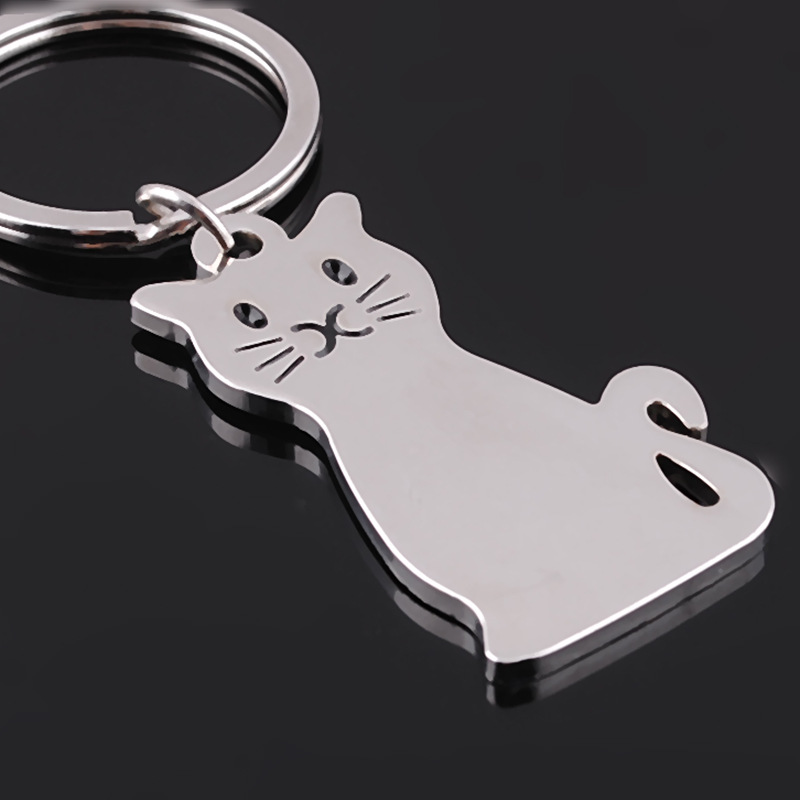 Katt nyckelring söt nyckelring för kvinnor kattunge lucky cat nyckelring nyckelhållare herr bil portachiavi chaveiro llaveros väska berlock  s056