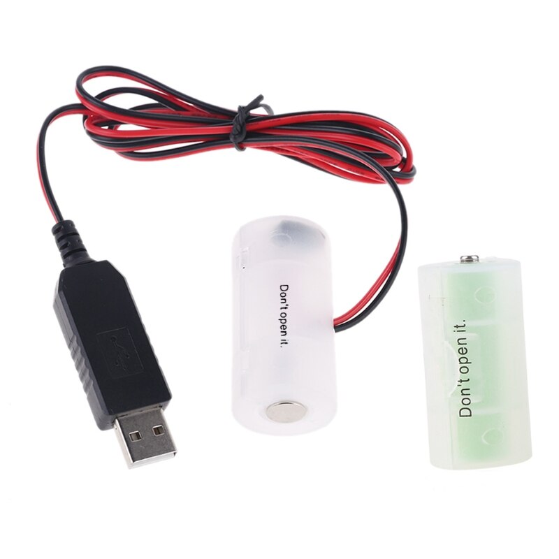 LR14 C Battery Eliminator USB Power Supply Replace 1 to 4pcs 1.5V C Cell Battery for LED Lamps Toys Electronic Devices