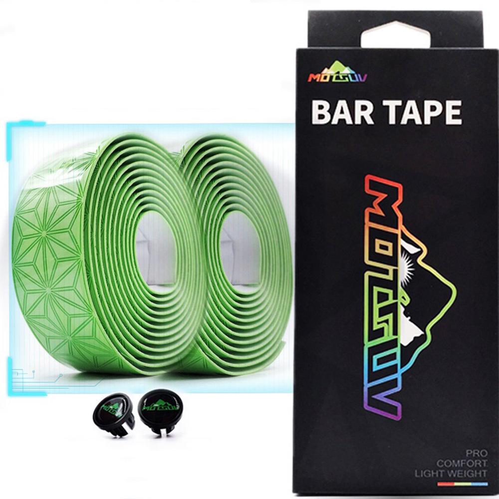 21.5*3cm Road Bicycle Handlebar Tape Belt Cycling Handle Bar Grip Wrap Anti-slip Anti-sweat Strap 2 Bar Bike Accessories: Green