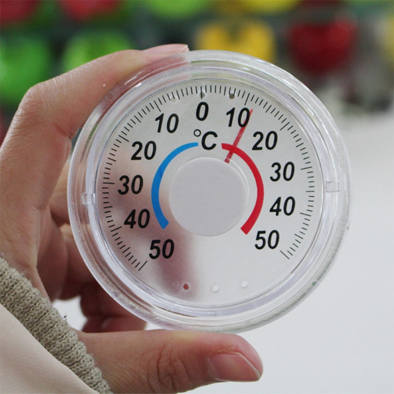 Rund plast dörr och fönster termometer visar typ fönster termometer utomhus dörr och fönster termometer