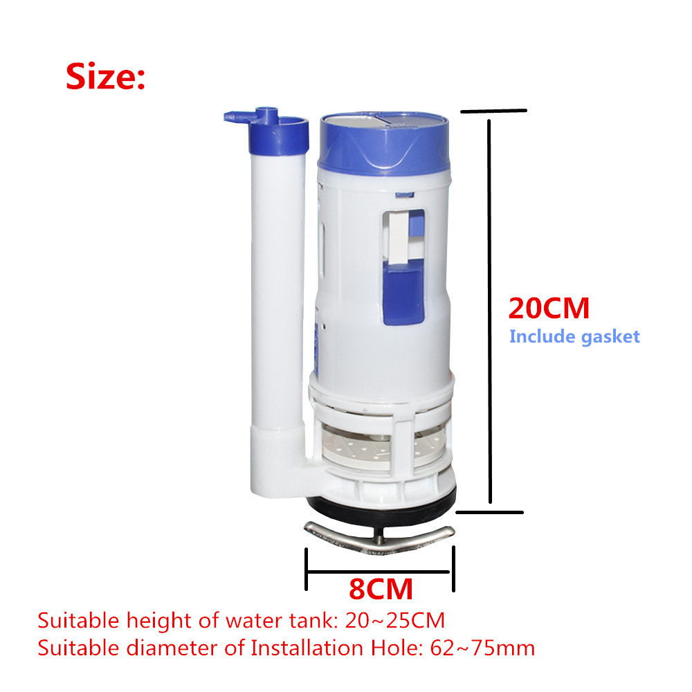 Universelt toilettilbehør til almen brug vandbeholderbeslag toiletafløbsventil skylleanordning 20cm