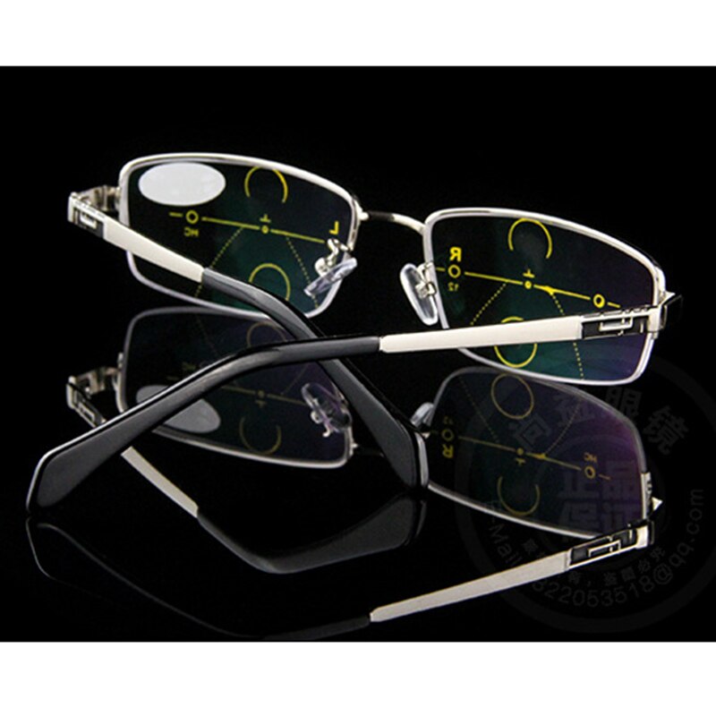Tytanowe magnetyczne wieloogniskowe progresywne okulary robić czytania mężczyźni dioptrii okulary Presbyopic + 1.0 + 1.5 + 2.0 + 2.5 + 3.0 + 3.5 + 4.0 RS055