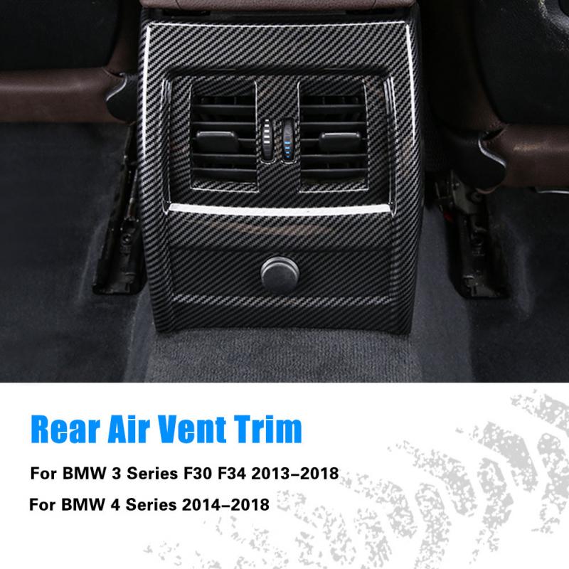 Bil bagsæde klimaanlæg ventilationsdæksel i kulfiberstil til bmw 3 4 serie  f30 f34