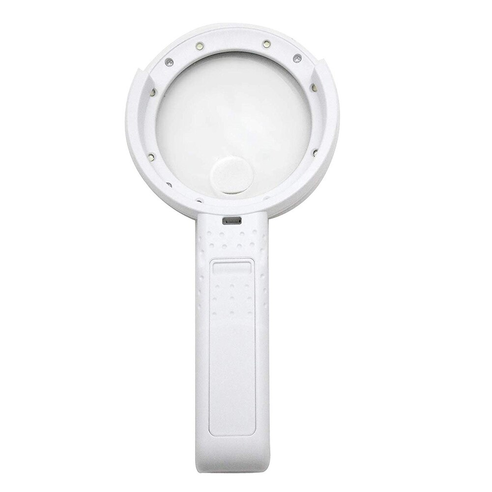 Hd Optical Illuminated Magnifying Glass-(5X + 11X) Magnification Lens,8 Led Lighted Usb Charge Magnifier Glass With Desktop An: Default Title