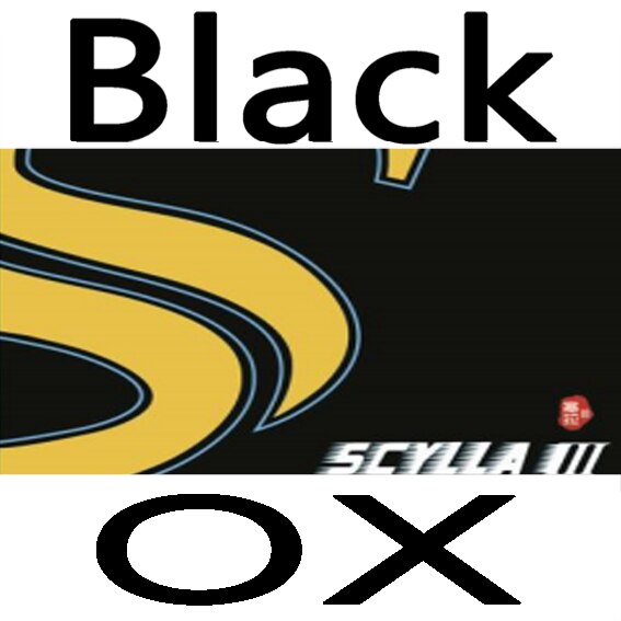 Sword-tenis de mesa SCYLLA III, goma larga de granos con esponja de Ping Pong, OX: black OX