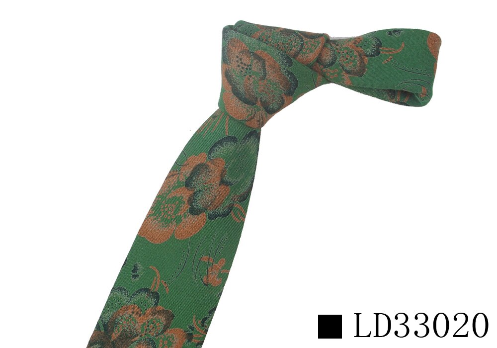 Bloemenprint Stropdas Voor Mannen Vrouwen Skinny Katoen Hals Voor Bruiloft Business Casual Mode Stropdassen Klassieke Pakken Slanke Hals ties: LD33020