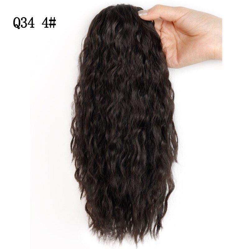 WERD-coleta ondulada sintética Natural de 9 pulgadas para mujer, coleta con cordón elástico, Clip para mujer: NC/4HL