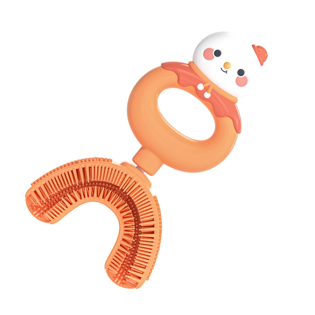 1 Set U-shaped Tooth Brush for Kids Convenient Kids Toothbrush Silicone Brush
