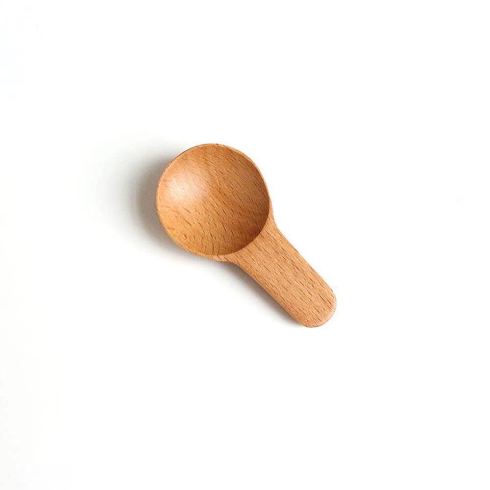 Träsked sås spatel miljövänlig japansk porslin krydda skopa kaffe honung te mjölksked omrörare trä liten sked: 5