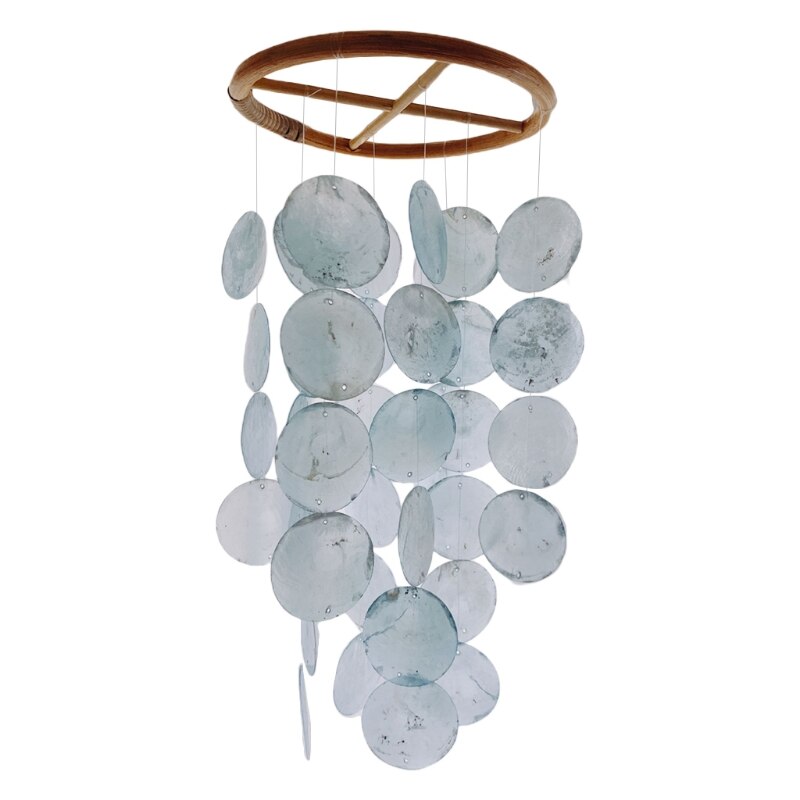 Carillón de viento de concha de estilo nórdico para decoración de la habitación del hogar, campanilla colgante de pared, juguetes para niños, sonajero móvil en la cuna, creativos