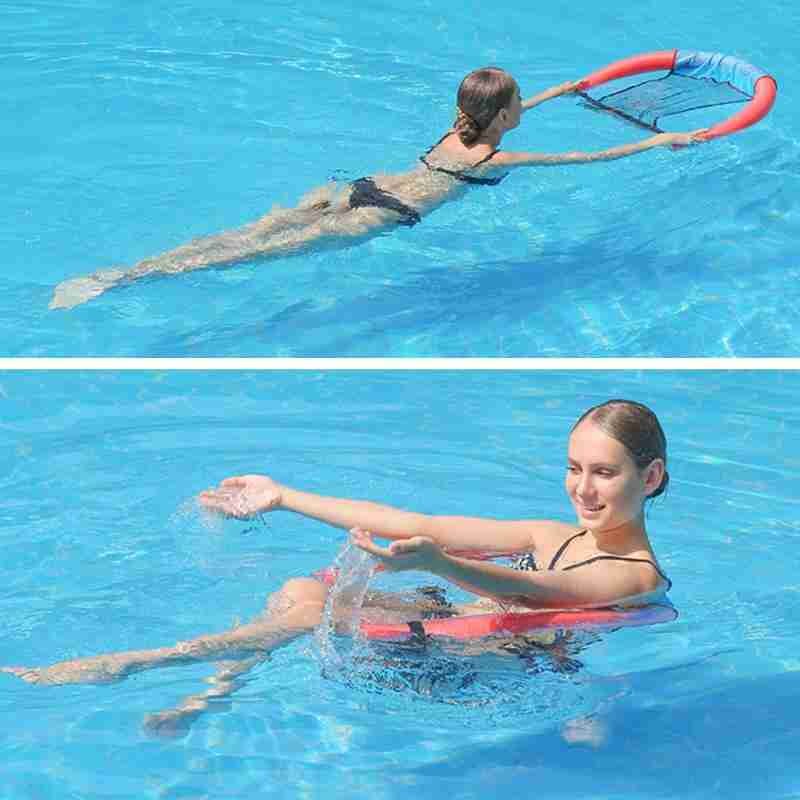 6.5*150cm simning flytande stol uppblåsbar flytkraft simbassäng träningspinne mesh simning & spelparti vattentillbehör  h9 t 9