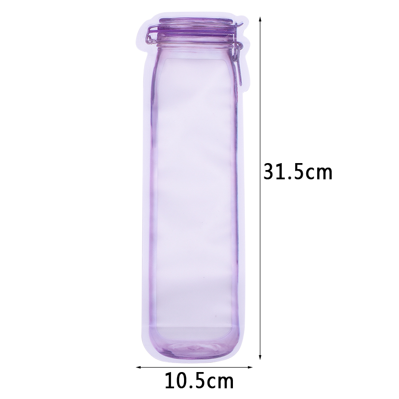 Herbruikbare Mason Jar Flessen Tassen Noten Rits Zakken Koekjes Zak Afdichting Voedsel Saver Opbergzakken Thuis Keuken Organizer Ziplock Zakken: 5pcs B04
