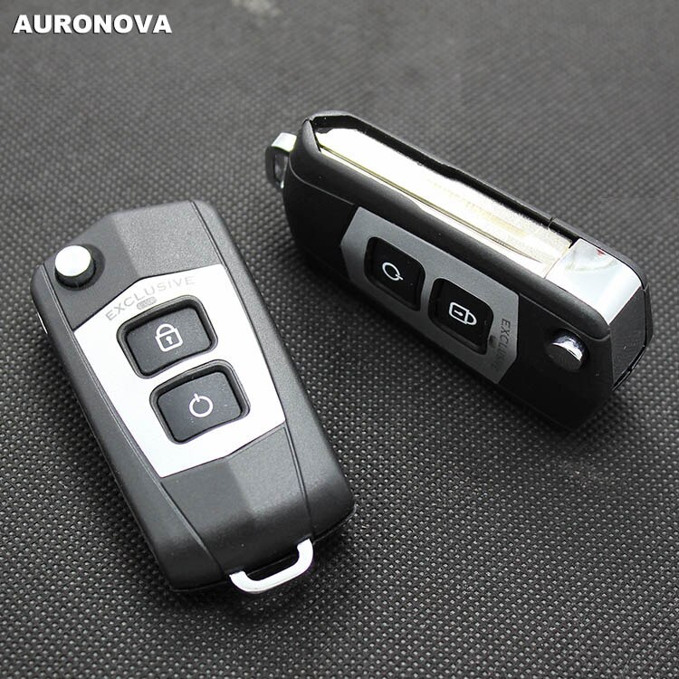AURONOVA Upgrade Folding Key Shell for Hyundai Tucson 2+1 Buttons Remote Car Key Case