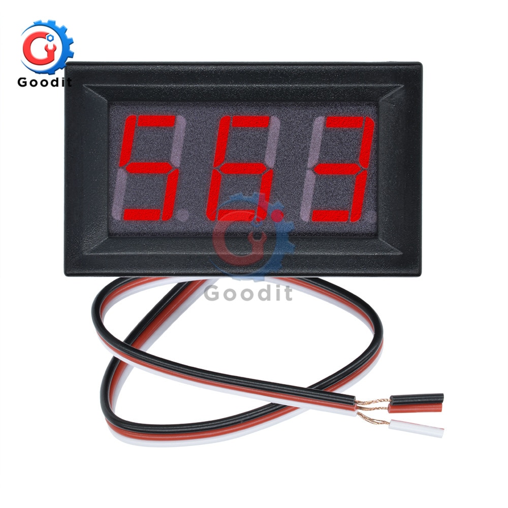 Mini LED Digital DC 0-100V Voltmeter Messgerät Spannung Volt Fahrzeuge Tafel Meter verrotten/Blau/Grün 12V 24V 48V für Auto etc