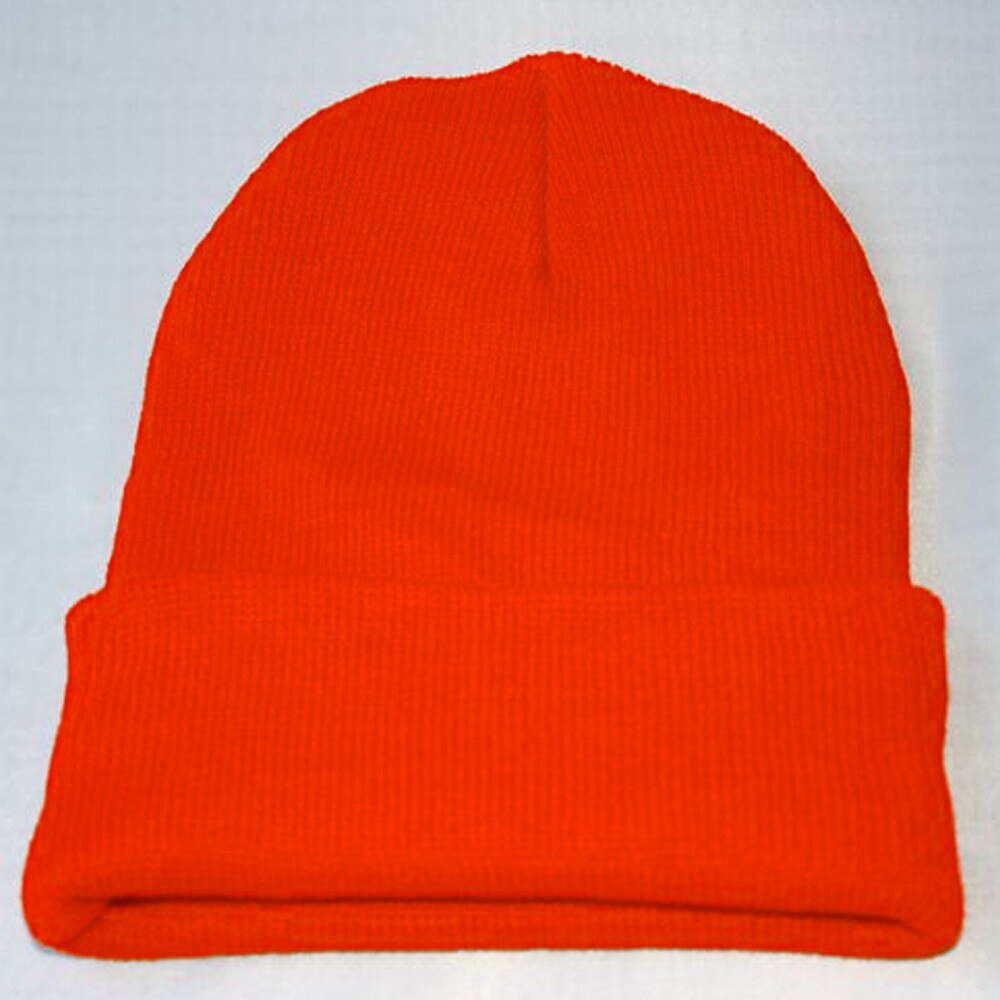 Gebreide Hoeden Voor Vrouwen Gildkruid Mannen Beanie Hat Winter Effen Brimless Baggy Meloen Cap Manchet Docker Visser Mutsen Hoeden Voor mannen: Orange 