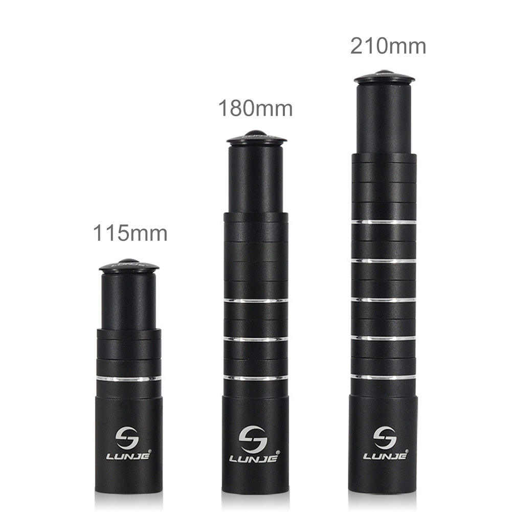 115/180/210mm cyklar gaffelförlängare förlängning styrstam stigare rise up svart cykel adapter hållbara mtb mountain cycling delar
