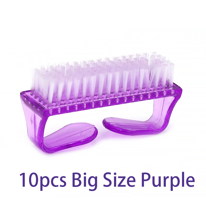 Top Cleaning Nail Brush Nail Art Plastic Soft Remove Dust Finger Care UV Gel Manicure Pedicure Tool Makeup Brushes Scrubbing: Pink