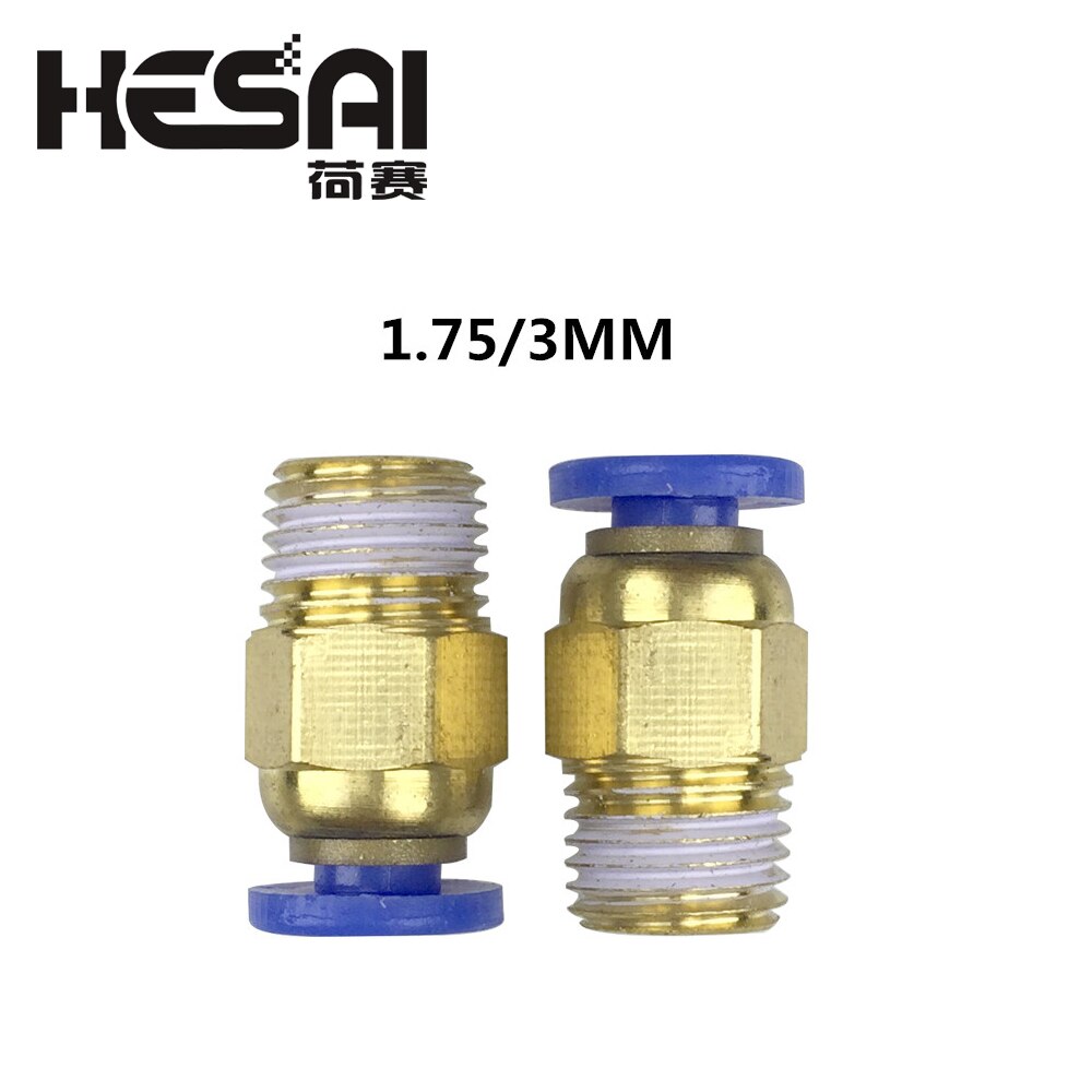3D Printer Pneumatic Fitting Push in Quick Connector Fittings for PC4-01 1.75mm or PC6-01 3.0mm