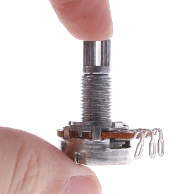 Potenciómetro A10K, potenciómetro estriado, efecto de bajo eléctrico, amplificador de volumen, eje de 18mm, piezas N1HF