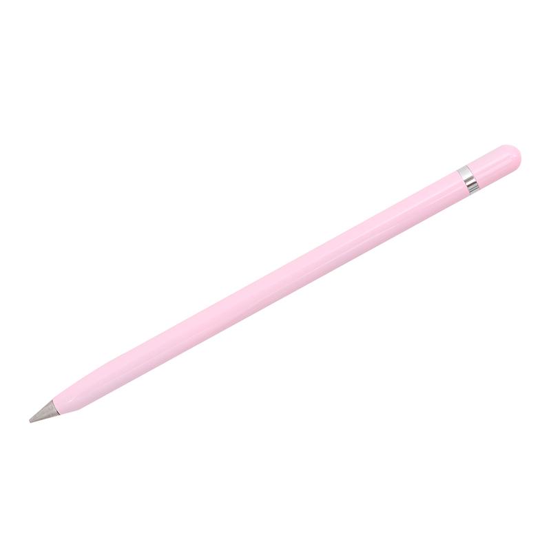 1Pc 4 Kleuren Stijl Eeuwige Potlood Legering Tip Inktloze Pen Geen Refill Eeuwige Oneindige Schrijven Potlood Voor School leveranties: Pink