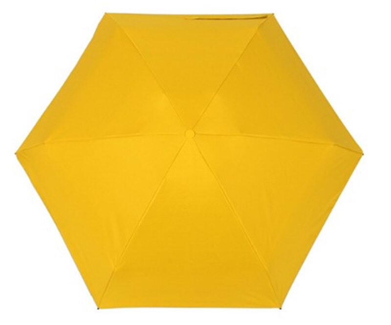 Mini Capsule Umbrella Small Folding Umbrella Women UV Rain Windproof Folding Pocket Portable Travel Umbrella: Yellow