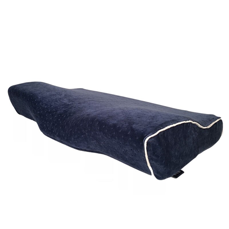 Hinsides sky sommerfugl form naturlig latex pude sengetøj livmoderhalsen rygsøjler massage pude hals bundet hoved sundhedspleje: Blå / 60 x 35 x 6 x 11cm