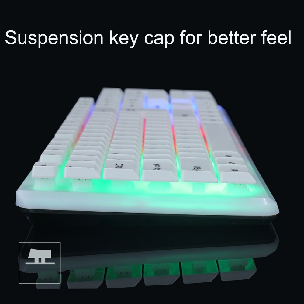 104 keys Gaming Mechanical Keyboard Mouse Set USB Wired Ergonomic Game RGB Backlight Keyboard Mice Combo For Laptop Desktop PC