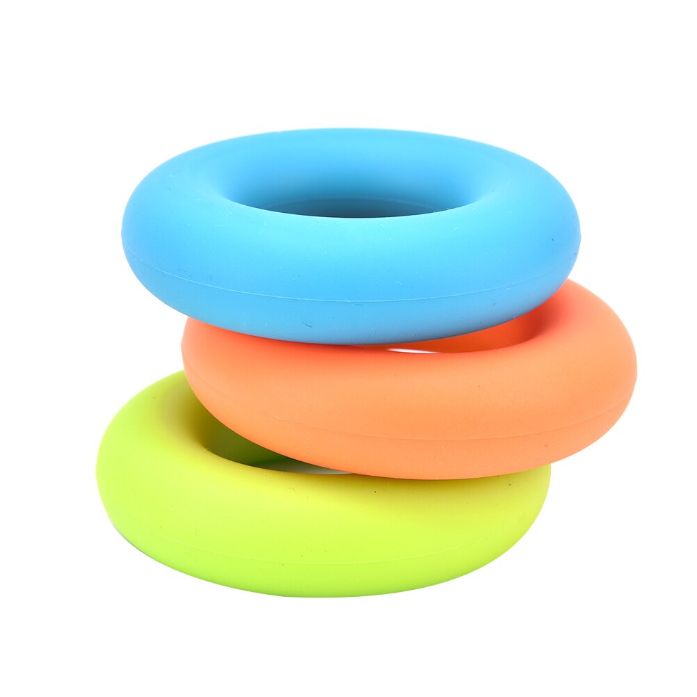 3 farver 7cm diameter gummi håndgrebsring styrke muskelkrafttræning motionist gym expander griber styrke fingerring
